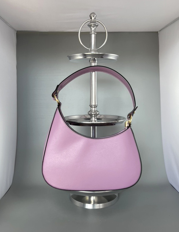 Kleine-Tasche-lavendel-assym Kleine Lederhandtasche