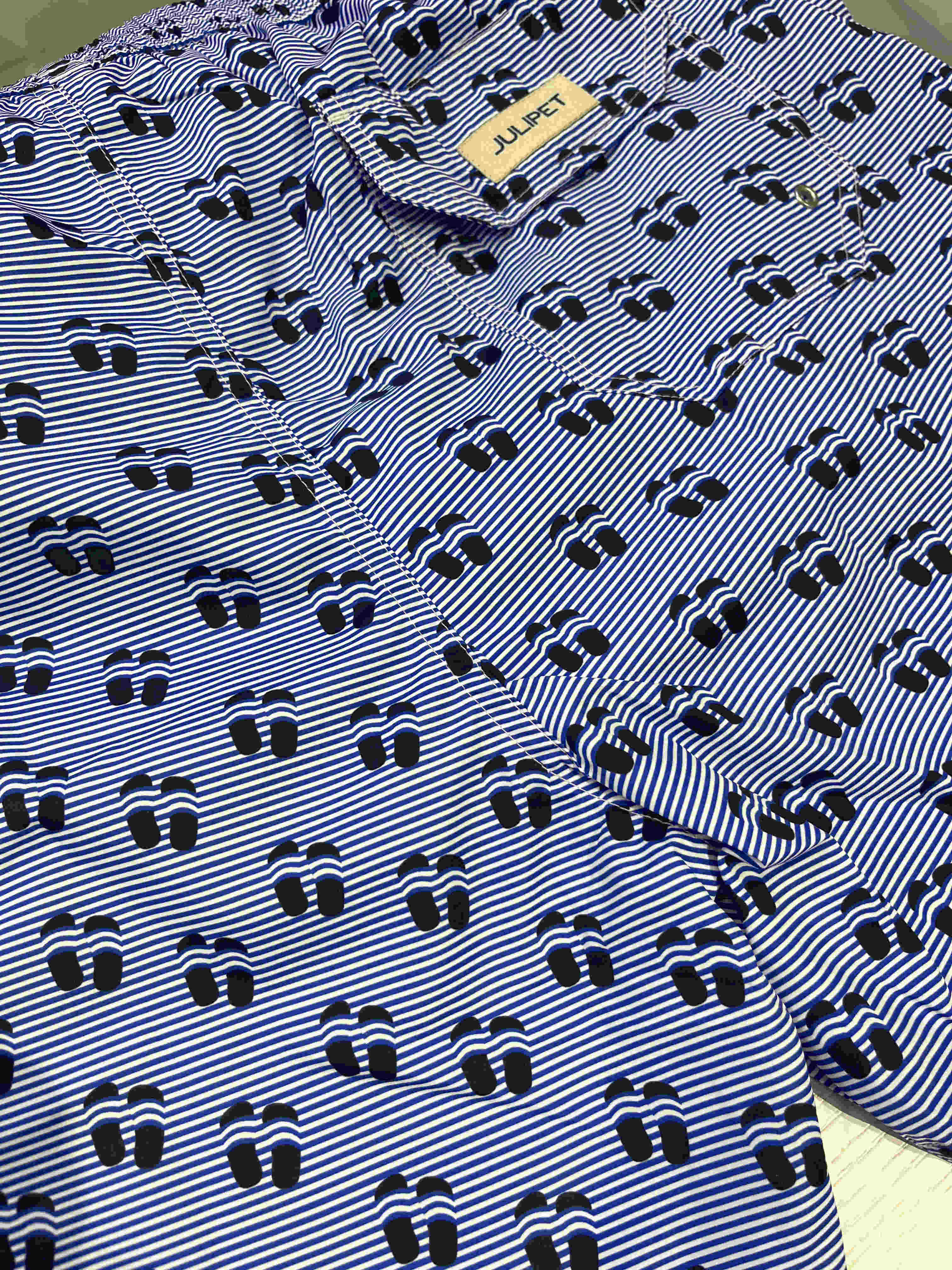 Badehose blau gestreift Badehose blau gestreift