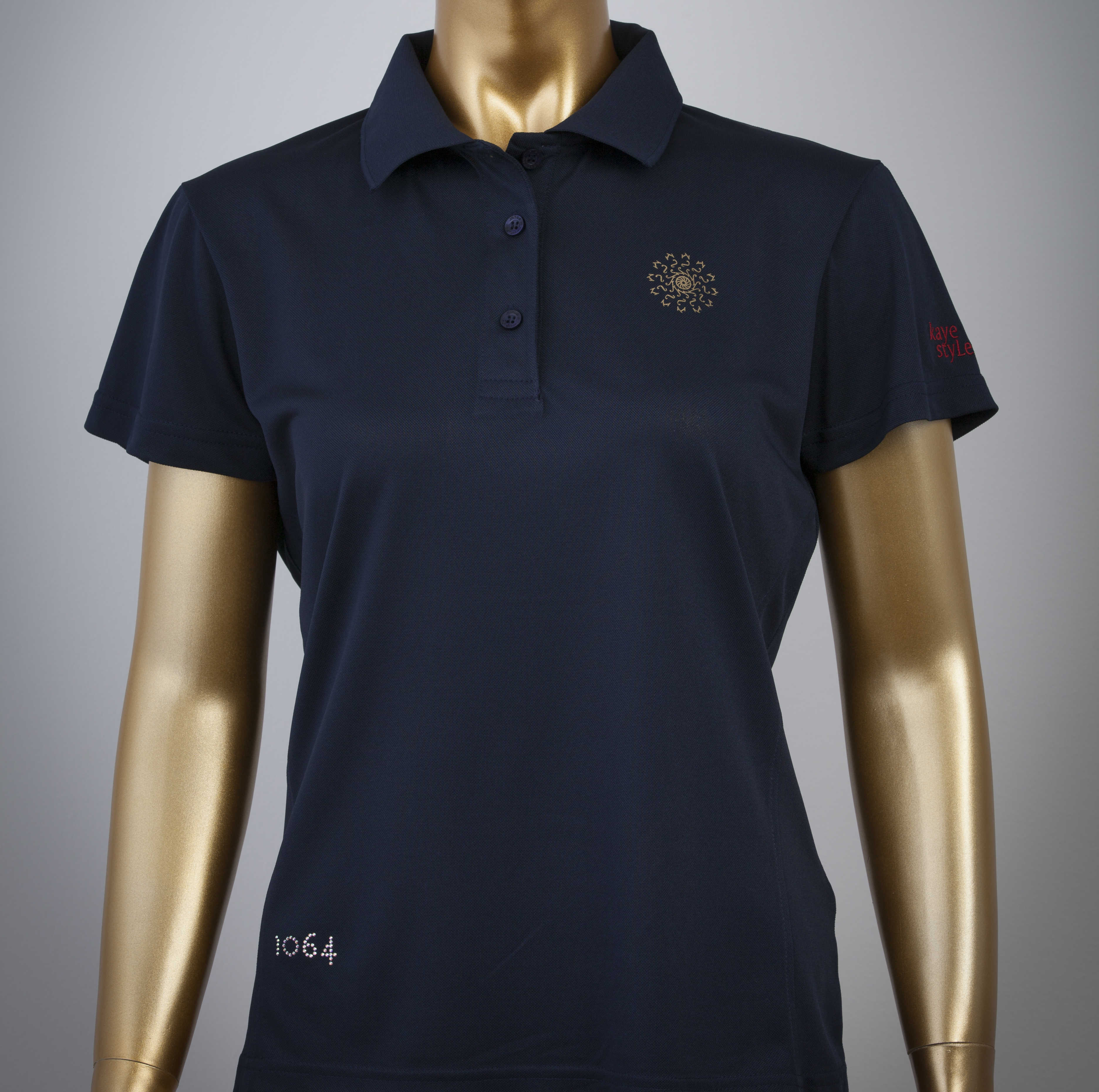 Poloshirt mit Goldprint in verschiedenen Farben