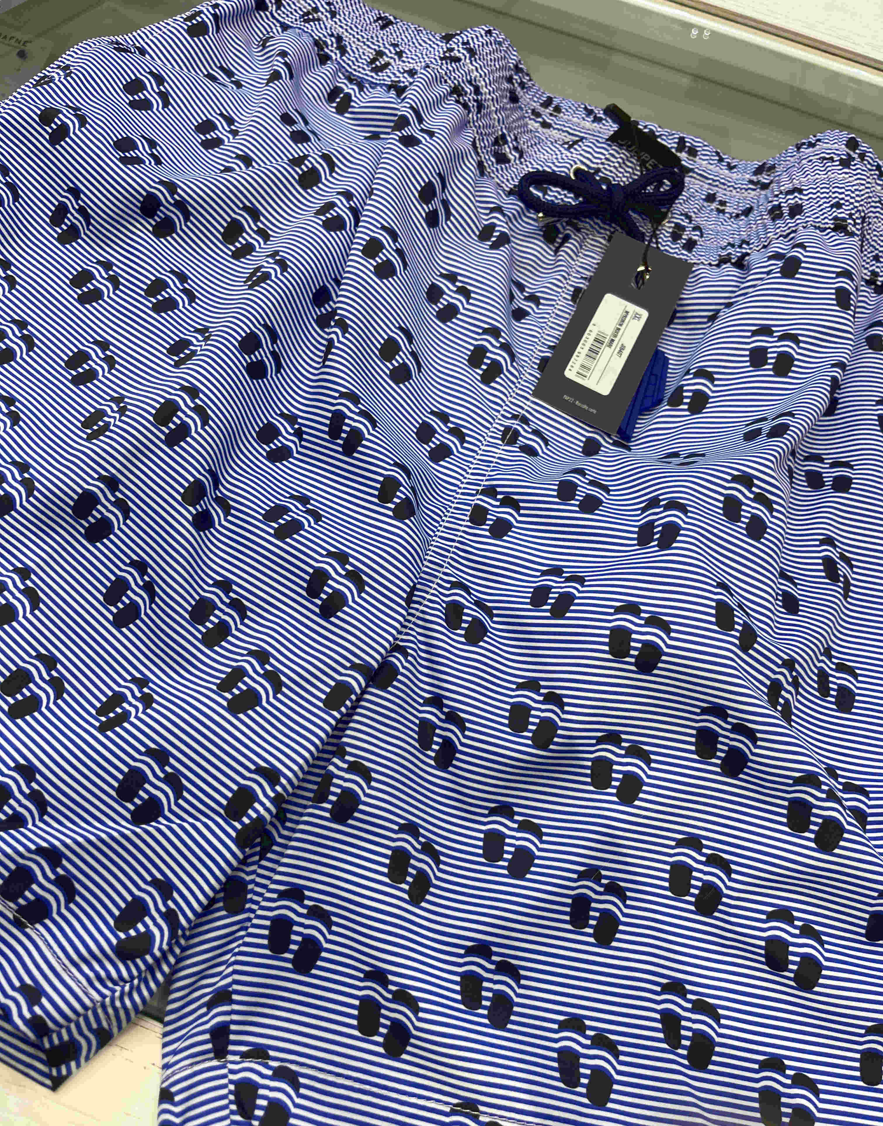 Badehose blau gestreift